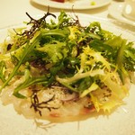 アクア パッツァ - 鱸のカルパッチョ浅蜊ソース.JPG