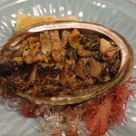 鉄板焼 七海 - 追加注文したアワビ　当然旨い！