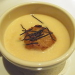 レストラン・セン - ４時間焼いた蕪とそのスープ　トリュフジュースのフランと共に