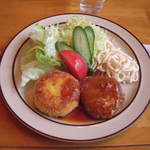 花の樹 - ハンバーグ＆カニクリームコロッケ