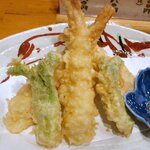 あじ彩 - あじ彩 「タラの芽と海老と蓮根の天婦羅」