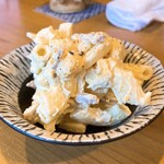 おおはま - 宮ちゃんのお通し350円ベーコンと卵のマカロニサラダ