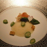 エクアトゥール - 佐賀産ホワイトアスパラのブランマンジェ