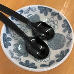 新ラーメンショップ - 薬味を取るスプーン