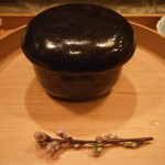 車力門 ちゃわんぶ - 25年2月　若狭ぐじと独活の梅肉和え　菜の花添え