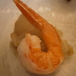 Convivio - 前菜盛り合わせ　天使の海老のソテー　アンディーブ