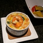 Deli＆Bar 秀 - エビたっぷりの、グラタン＆ラタトゥイユ、ホンマに海老だやけで、食べても食べても、どごまでも海老だらけ！