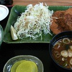 Moriyama Pakingu Eria No Borisen Sunakku Kona - 「すぎもとの尾張牛メンチカツ定食」（650円）