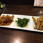 金町製麺 - おつまみ盛り合わせ