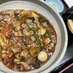 旬菜亭 - 牛肉と筍のあんかけご飯