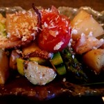 のぞみや - イカと春野菜の塩バター炒め