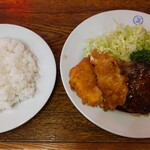 ビクトリヤ - ハンバーグとチキンカツの定食