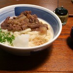 鶴天 - 肉ぶっかけうどん