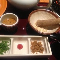 銀座　遠音近音 - 鞆の浦　鯛茶漬け(\1,500)：薬味