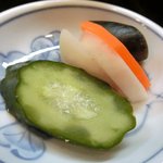 まめ多3715 - <'13/02/15撮影>銀だら味噌焼 1100円 の香の物