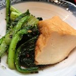 まめ多3715 - <'13/02/15撮影>銀だら味噌焼 1100円 の厚揚げとホウレン草の胡麻和え