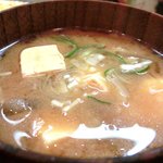 まめ多3715 - <'13/02/15撮影>銀だら味噌焼 1100円 の豚汁