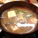 まめ多3715 - <'13/02/15撮影>銀だら味噌焼 1100円 の豚汁