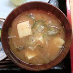 まめ多3715 - <'13/02/15撮影>銀だら味噌焼 1100円 の豚汁