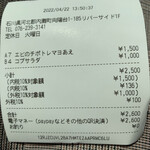 メキシカンフード＆ドリンク ナスカライン - レシート