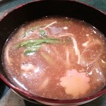 しな川 - 牡蠣の土手鍋風くず仕立て♪（つきだし）