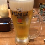 福ちゃんエキエ - 生ビール（中）　480円+税