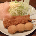 Asahi - うずら卵串フライ・豚ロース串カツ              