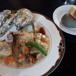 ステーキ・洋食のTANTO屋 - 鯛と魚介のポワレ（坊勢の牡蠣付き）2022.5