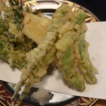 吉喜 - 春野菜の天ぷら盛り合わせ