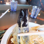 鬼はそと福はうち - １日２０食限定　秋の豊穣カレーうどん　１１００円　ナスの天麩羅　【　２０１２年１２月　】