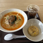 ベイシア - 料理写真:野菜たっぷり担々麺（税込み４９０円）とセット（１５０円）