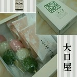 大口屋 - お土産に♡五条川桜と三色だんごを
箱に入れて頂きました☆*