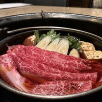 焼肉 銀座コバウ 特別室 - すき焼き(和風)、白ご飯を一緒にお出し下さります