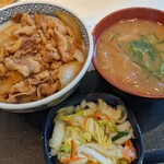 Yoshinoya - 牛丼並＋豚汁＋お新香