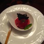 ア・マ・ファソン - デセール・桃のコンポート＆アイスクリームサンド