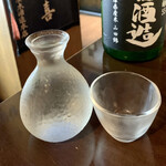 Oyaki Shishimaru - 町田酒造 純米吟醸 直汲み（1合とっくり） ¥1,000