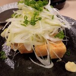 炭火酒処 いろどり - 葱どっさりの栃尾油揚げ