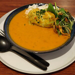 Okashinasupu - ミールスープ（海老のビスクとロールキャベツ、もち麦ご飯）