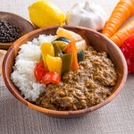 Beef tendon curry with various vegetables