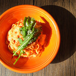Creamy shrimp and tomato pasta