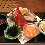 活カニの花咲 - コース前菜