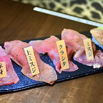 174030405 - 牛肉寿司5種盛り合わせ　¥1,280