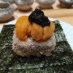 鮨 由う - バフンウニと毛蟹 キャビアのせ