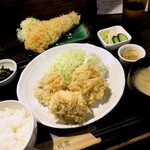 成蔵 - TOKYO X シャ豚ブリアンかつ3個定食＋雪室熟成豚特ロースかつ