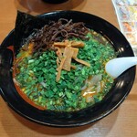 一代元 - 料理写真:韓国ラーメン黒、きくらげトッピング