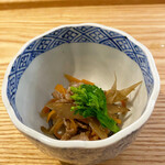 蕎麦 ろあん 湯村 - 但馬牛肉使ったきんぴらごぼう