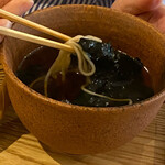 蕎麦 ろあん 湯村 - 花巻きつけ汁蕎麦は海苔を自分で千切りながら頂きます。