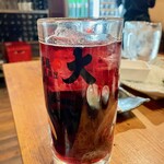 居酒屋ビッグ - かち割りジョッキワイン赤