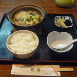 菊壽 - 牡蠣どて鍋定食　1000円　【2013.2】