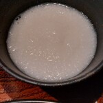 本格手打 いわしや - とろろ、これを入れると劇的に味が良くなる